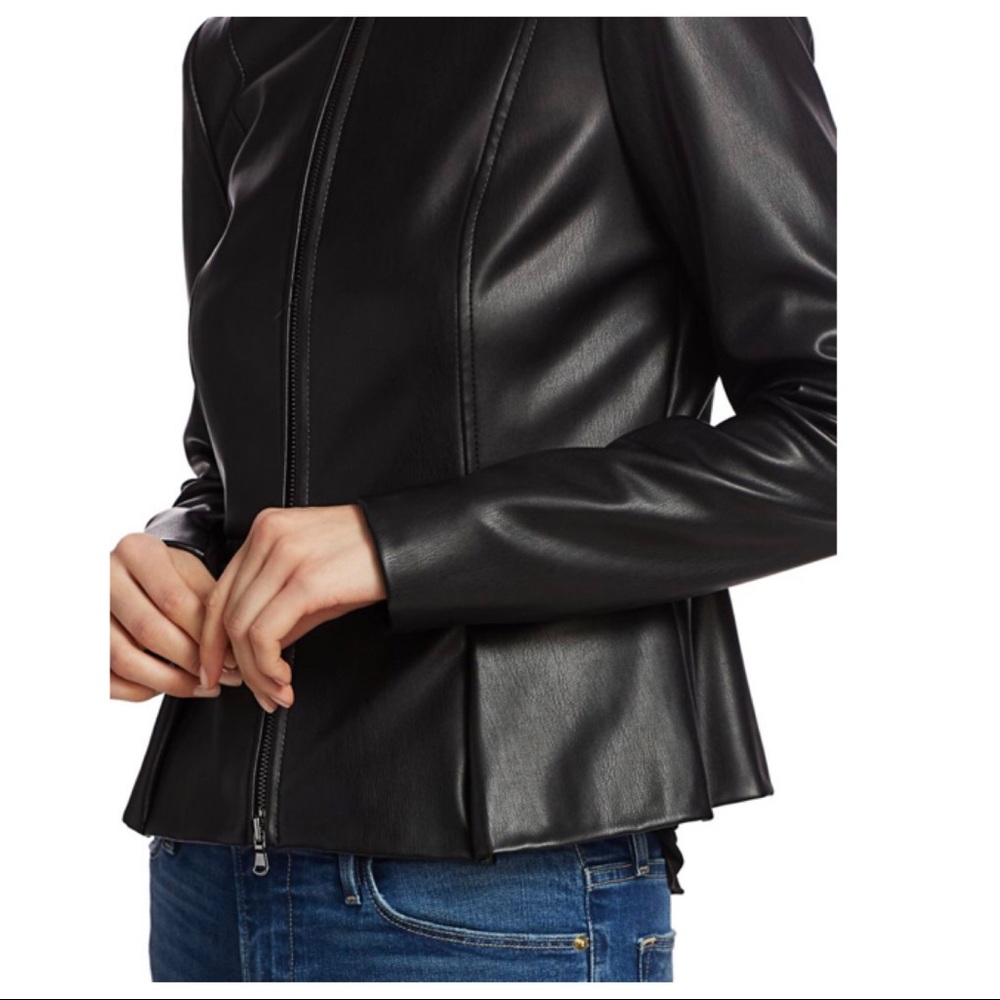 🥂SOLD🥂 BAILEY 44 Avery Vegan Leather Peplum Jacket NWT - Picture 8 of 16